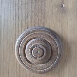 Low oak furniture in the Dudouyt style, with a sculpted front.