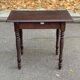 Solid wood table with turned legs, 19th century, 77x42cm