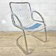 Vintage dining table in chrome and smoked glass by Gastone Rinaldi + chairs