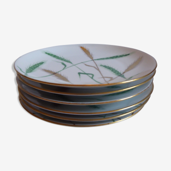 Delvaux Paris porcelain dessert plates