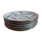 Delvaux Paris porcelain dessert plates