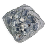 Vintage German Leaf Pattern Glass Sconce or Recessed Light