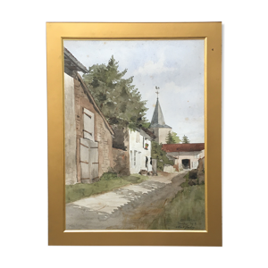 Tableau Aquarelle 1887 - albert