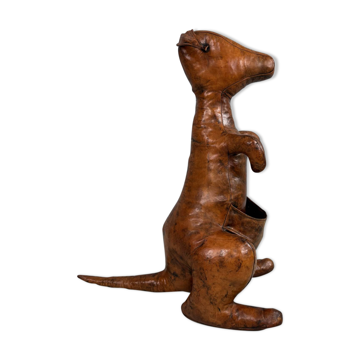 Dimitri Omersa leather magazine pouch kangaroo, Almazán, Spain, 1970 (Stamped)