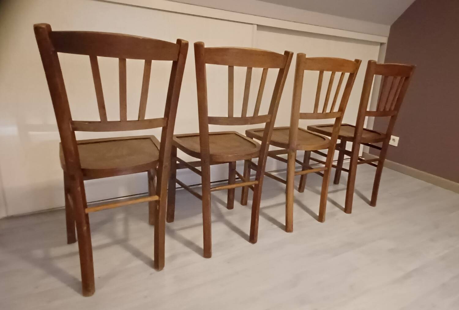 Set of 4 vintage bistro chairs
