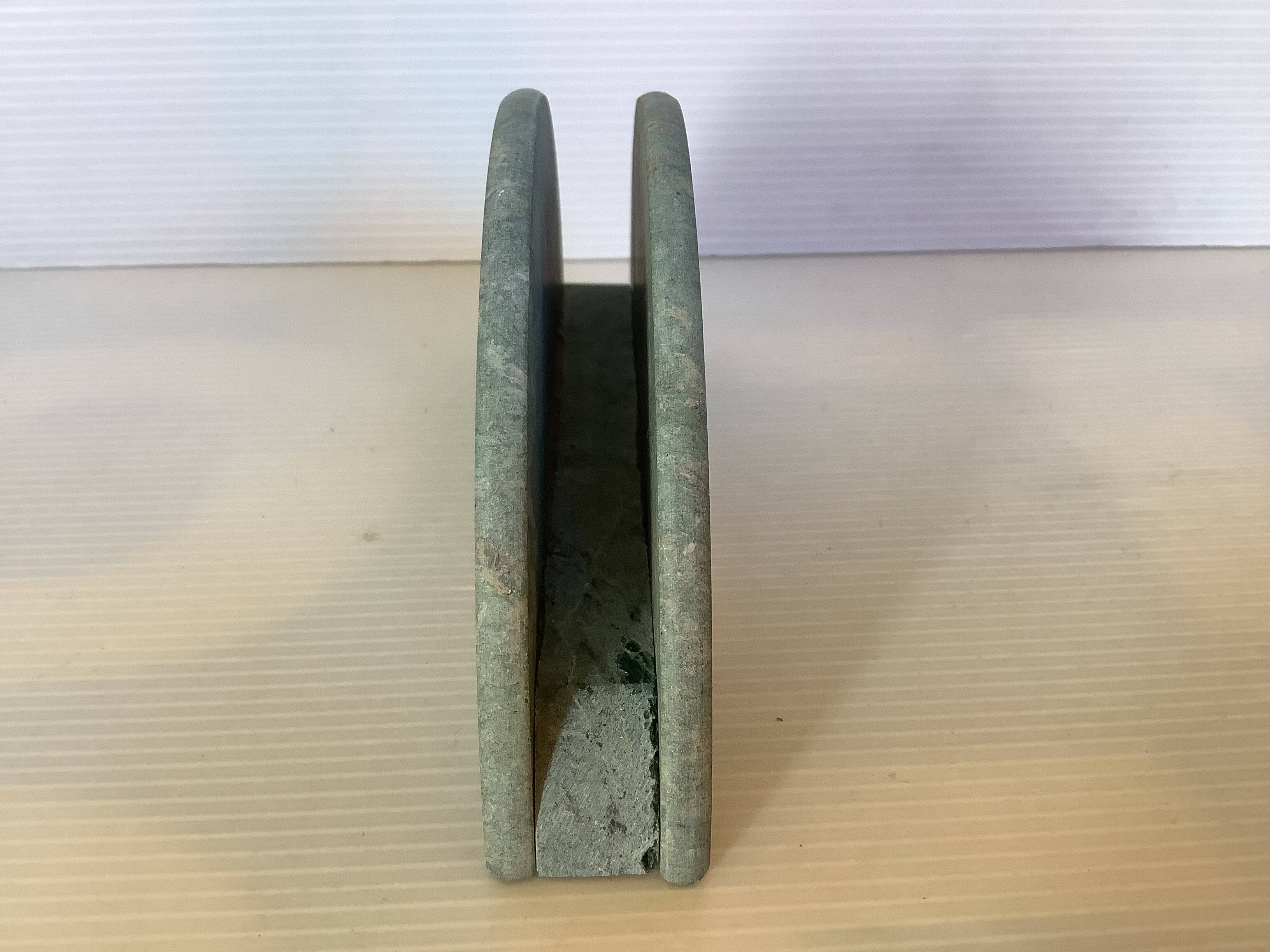 Green veined marble mail holder