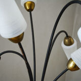 1950's Vintage 6-Shade Tripod Floor Lamp
