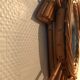 Antique vintage rattan mirror