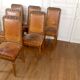 Set of 6 Art Deco carved walnut chairs, Circa 1920