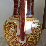 Vase with ceramic handles by Quimper Henriot
