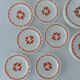 18 plates lotus arcopal vintage orange flowers