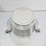 Silver-plated champagne bucket engraved with Auchan 25 years