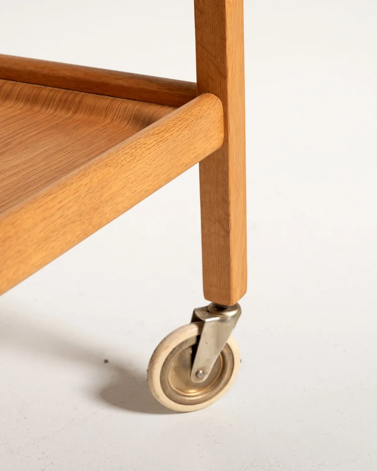 Scandinavian beech and oak trolley, 1960s
