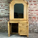 Vintage bamboo dressing table 1970