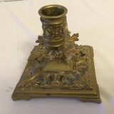 LED cellar candlestick 18- 19th open décor fleur de lys