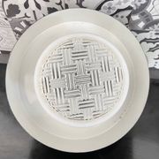 Holophane Ceiling Light Vintage 60s Black Metal and Frosted Glass Crafted