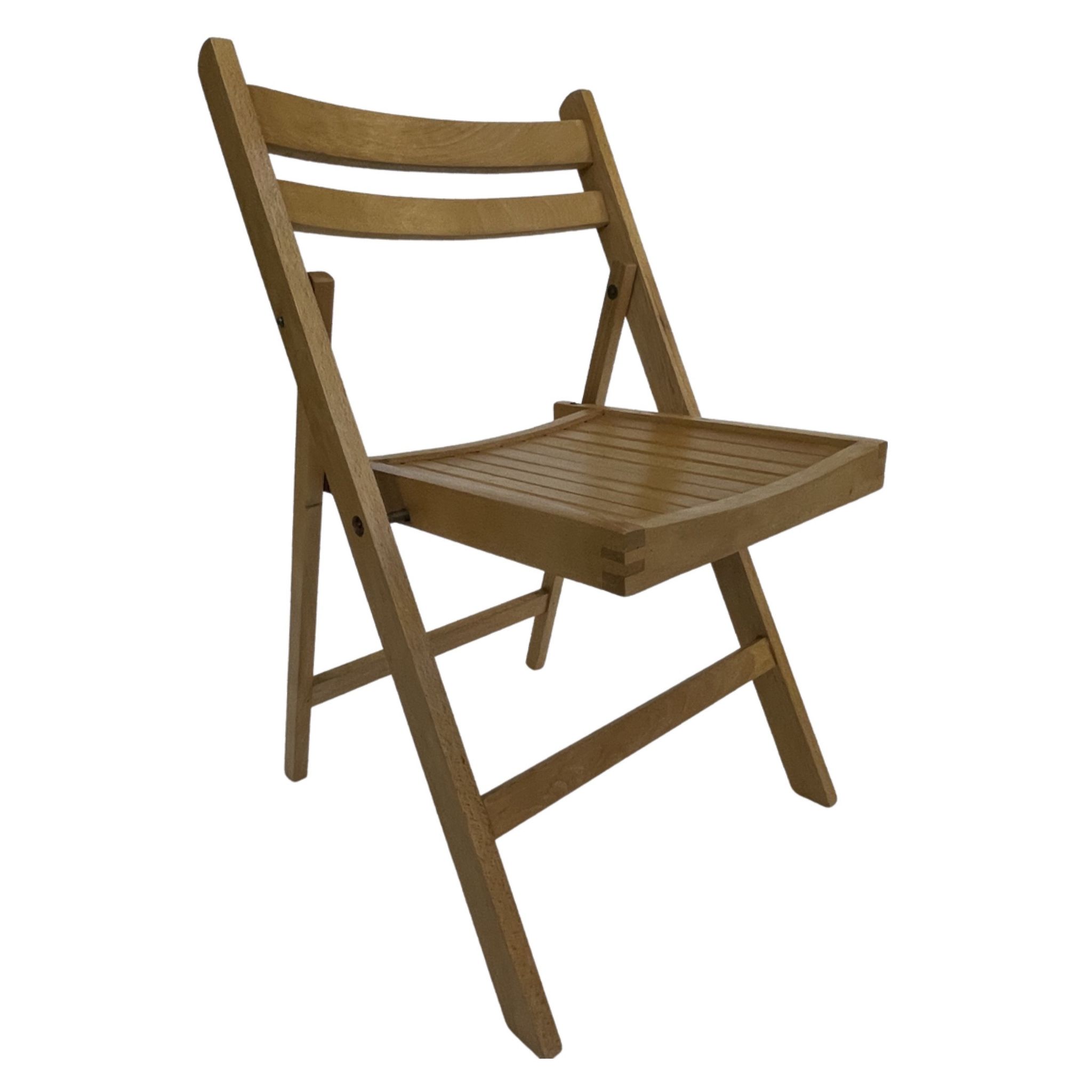 Set of four vintage wooden folding chair minimalism design 60s