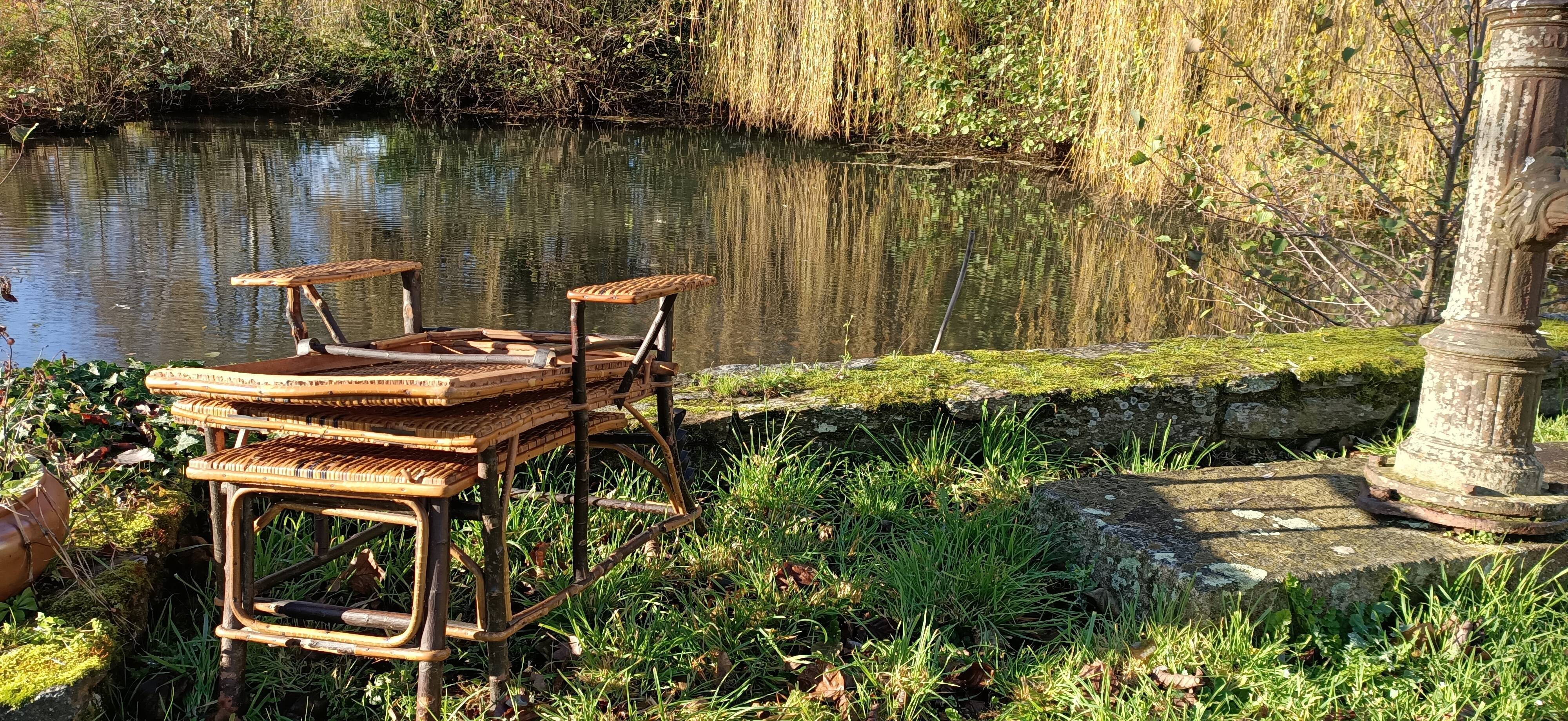 Very old vintage wicker lounge chair