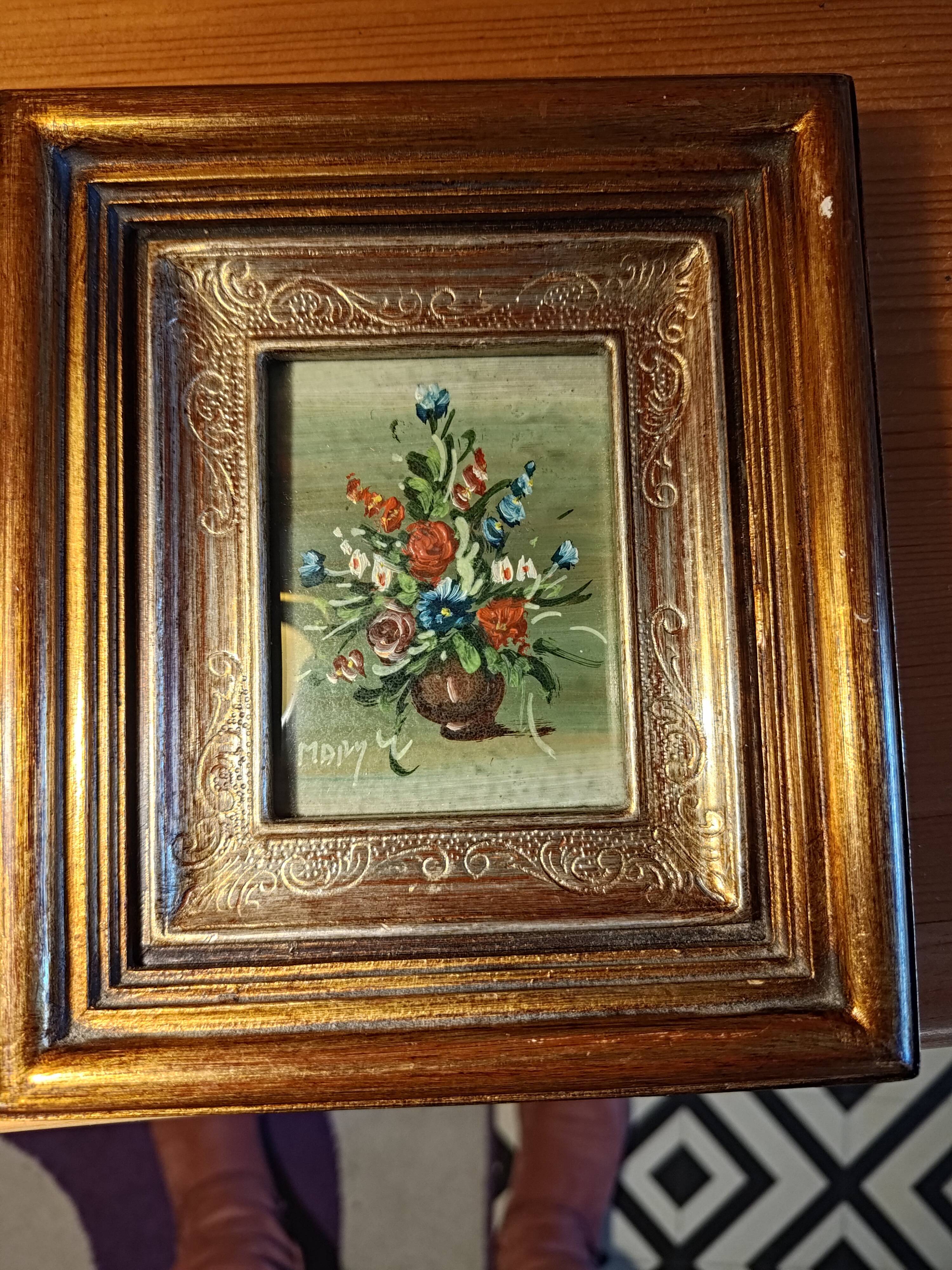 Miniature bouquet painting