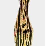 1950s black and gold vase