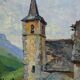 Oil on Canvas "The Bell Tower" – Late 19th Century