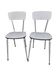 Pair of vintage chairs in light Formica and chrome metal – 1960s