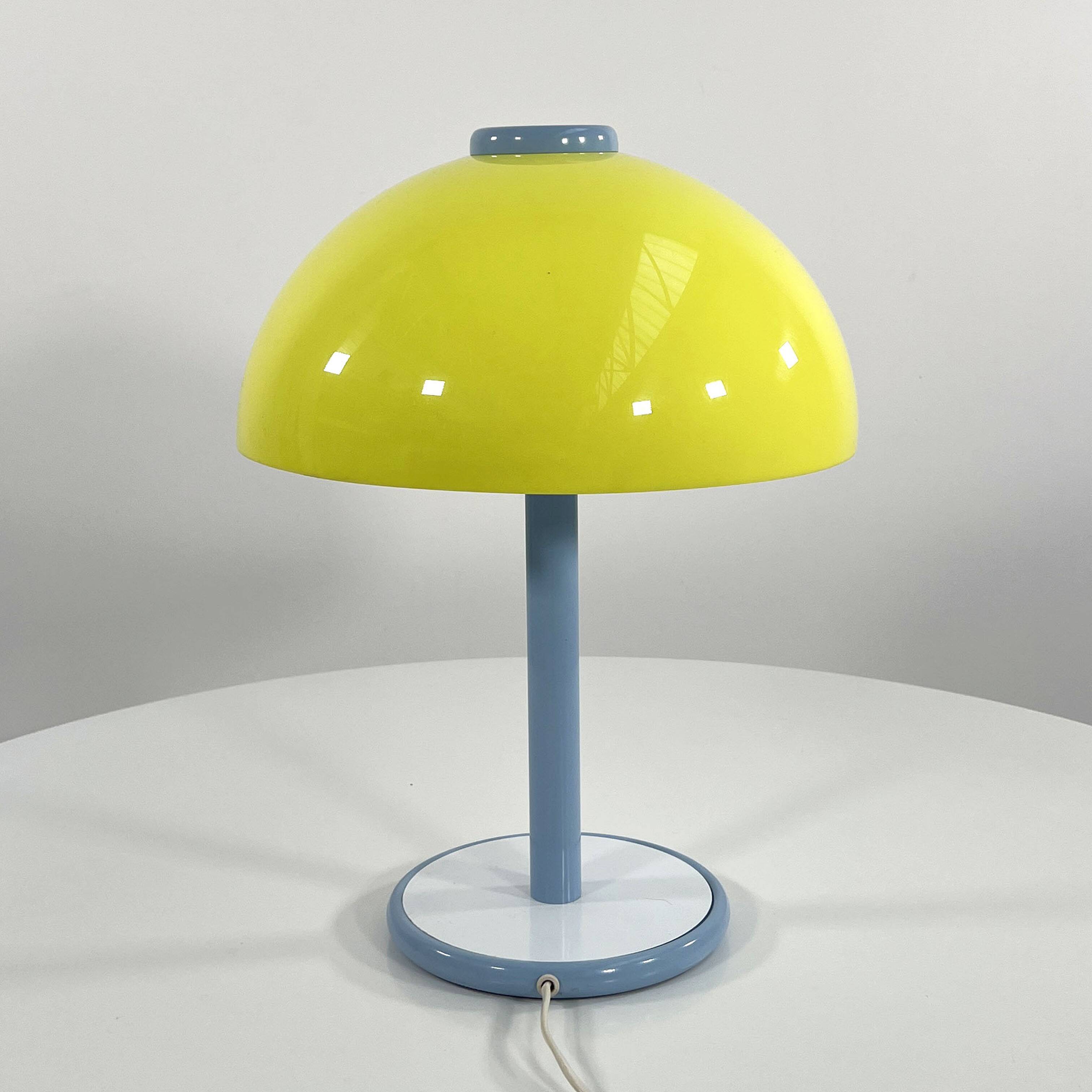 Postmodern Blue and Yellow Lamp, 1980