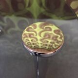 Vintage 1970s smoked glass chrome coffee table