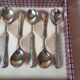 12 spoons la san marco, silver metal, case