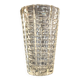Chiseled glass vase