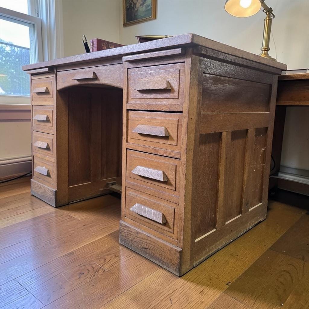 Vintage solid wood desk
