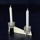 Peill & Putzler candlestick, glass and metal, Germany, 1970s