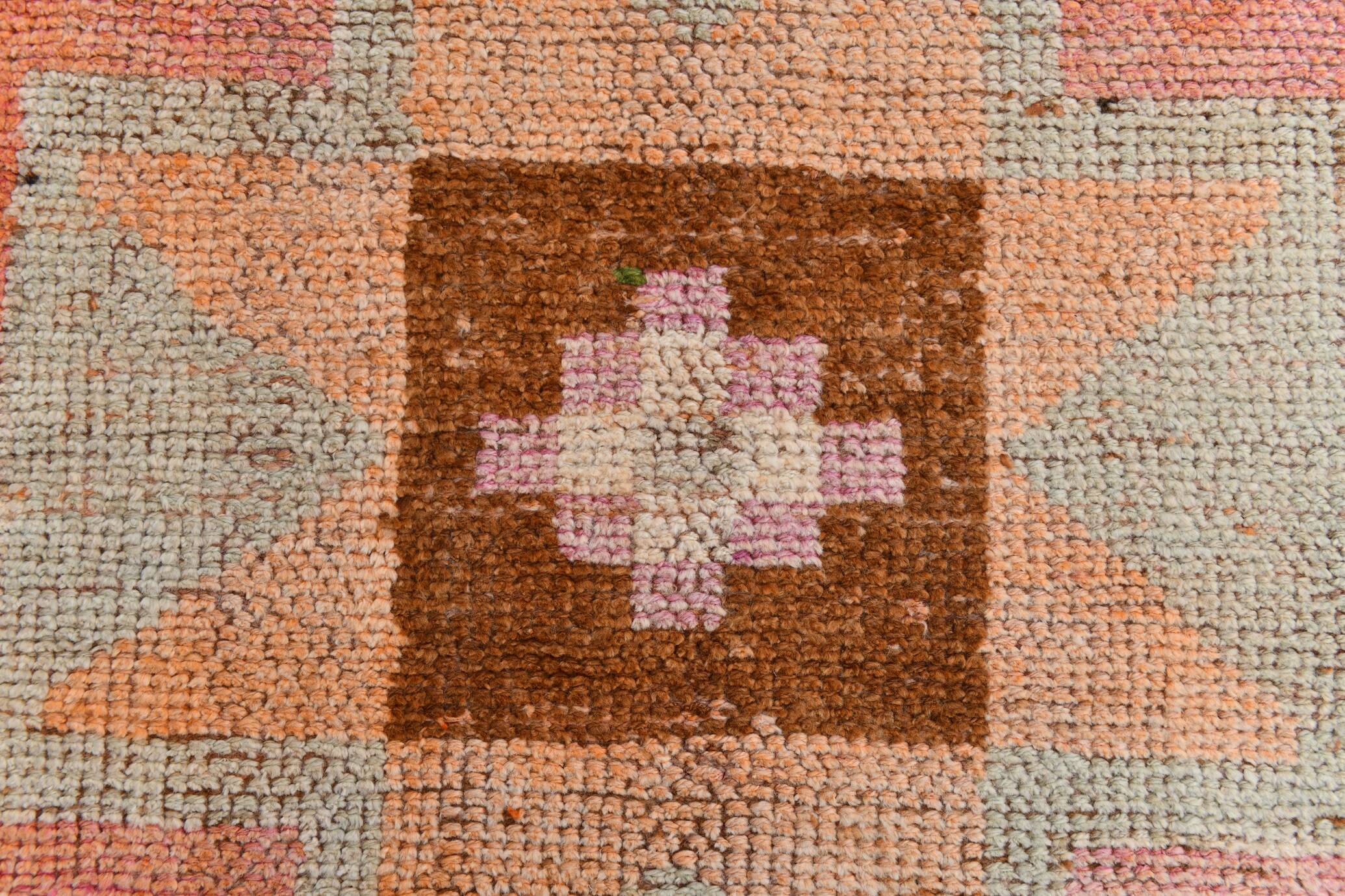 Pink Orange Turkish Runner Rug 87x316Cm SK 23422
