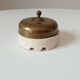 Antique brass and porcelain switch from the 40s/50s