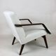 Vintage white Boucle Club Armchairs, 1970s
