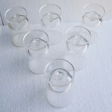 6 anciens verres à digestif luminarc transparents