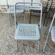Set of five folding chairs