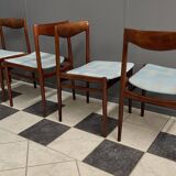 Ensemble de 4 chaises à repas Lubke en palissandre 1960