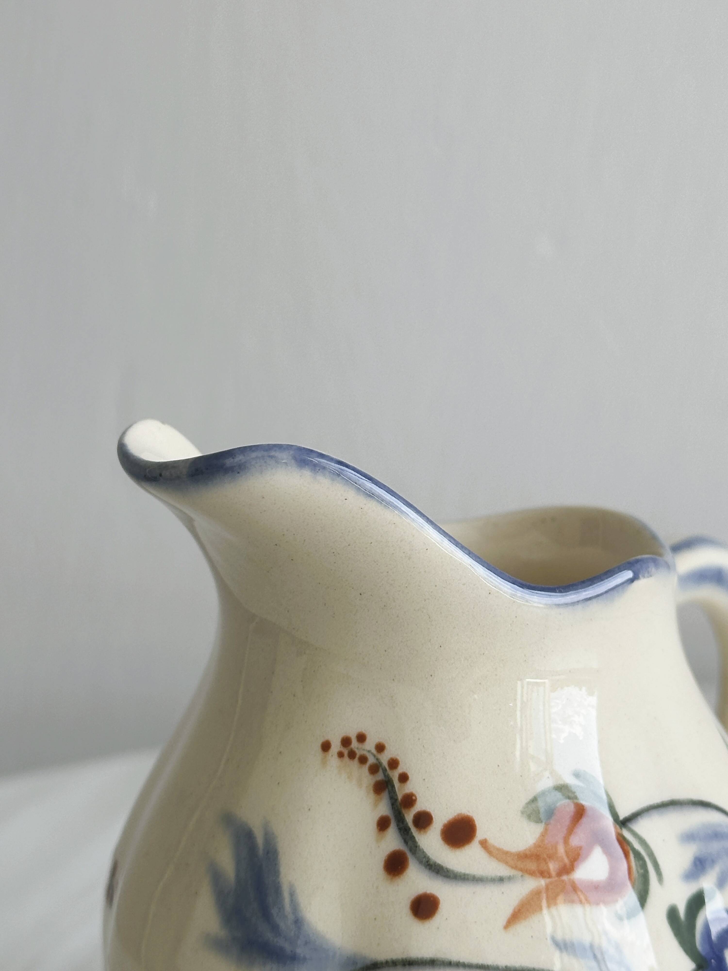 Saucière en céramique, pot à lait peint à la main