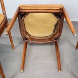 Ensemble de trois chaises de salle à manger des années 1970 par Drevotvar, Tchécoslovaquie