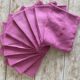 Set of 10 monogrammed pink napkins MB - 78x65 cm - cotton