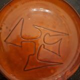 Juliette Derel enameled ceramic plate 1950