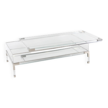 Sliding coffee table