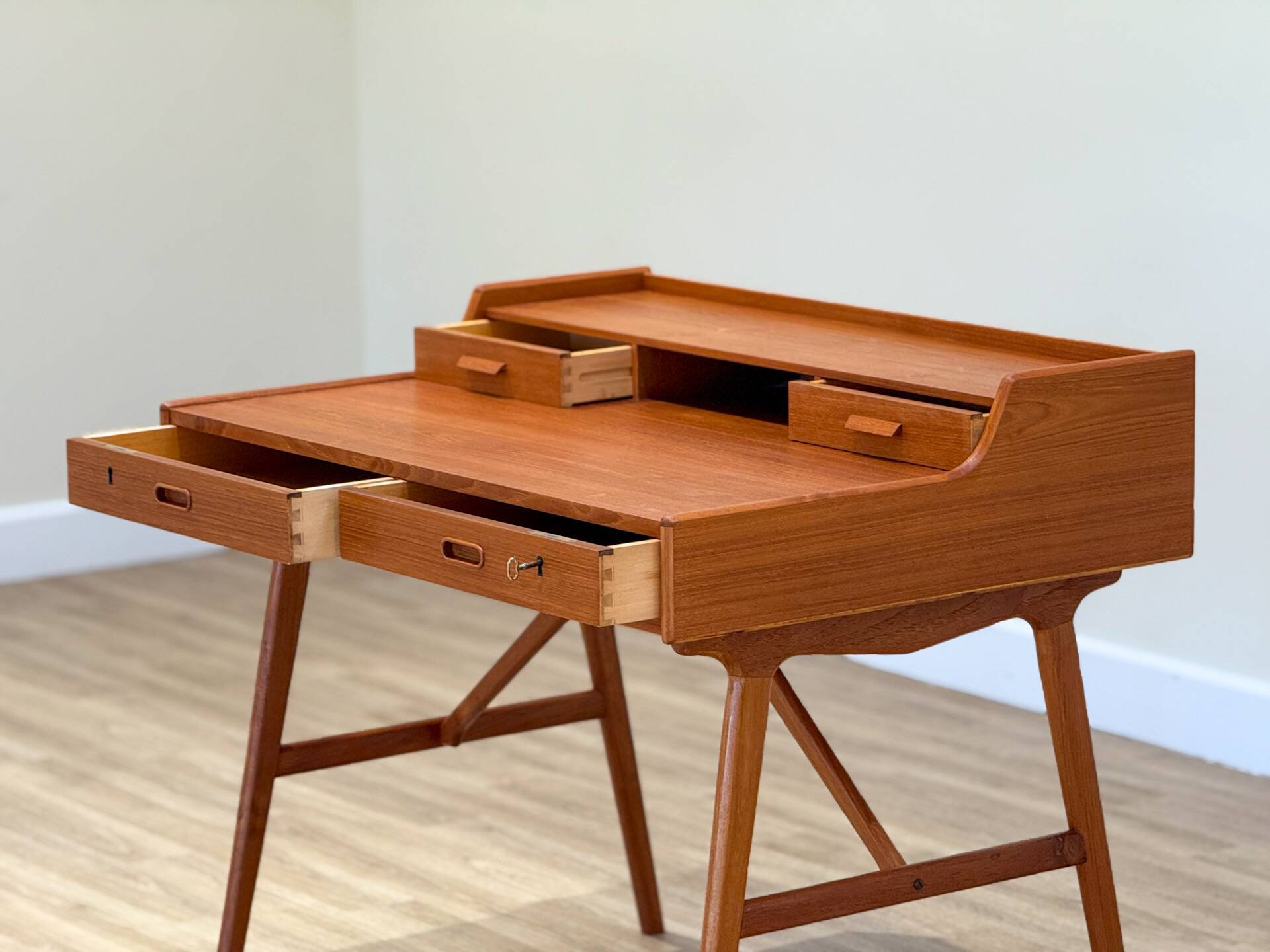 Teak Model 56 Desk by Arne Wahl Iversen, 1960s