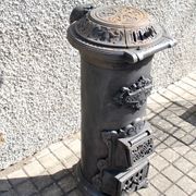 Antique decorative stove in black cast iron Germare charcoal