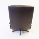 Strässel King chair brown leather armchair by Andre Vandenbeuck for WK