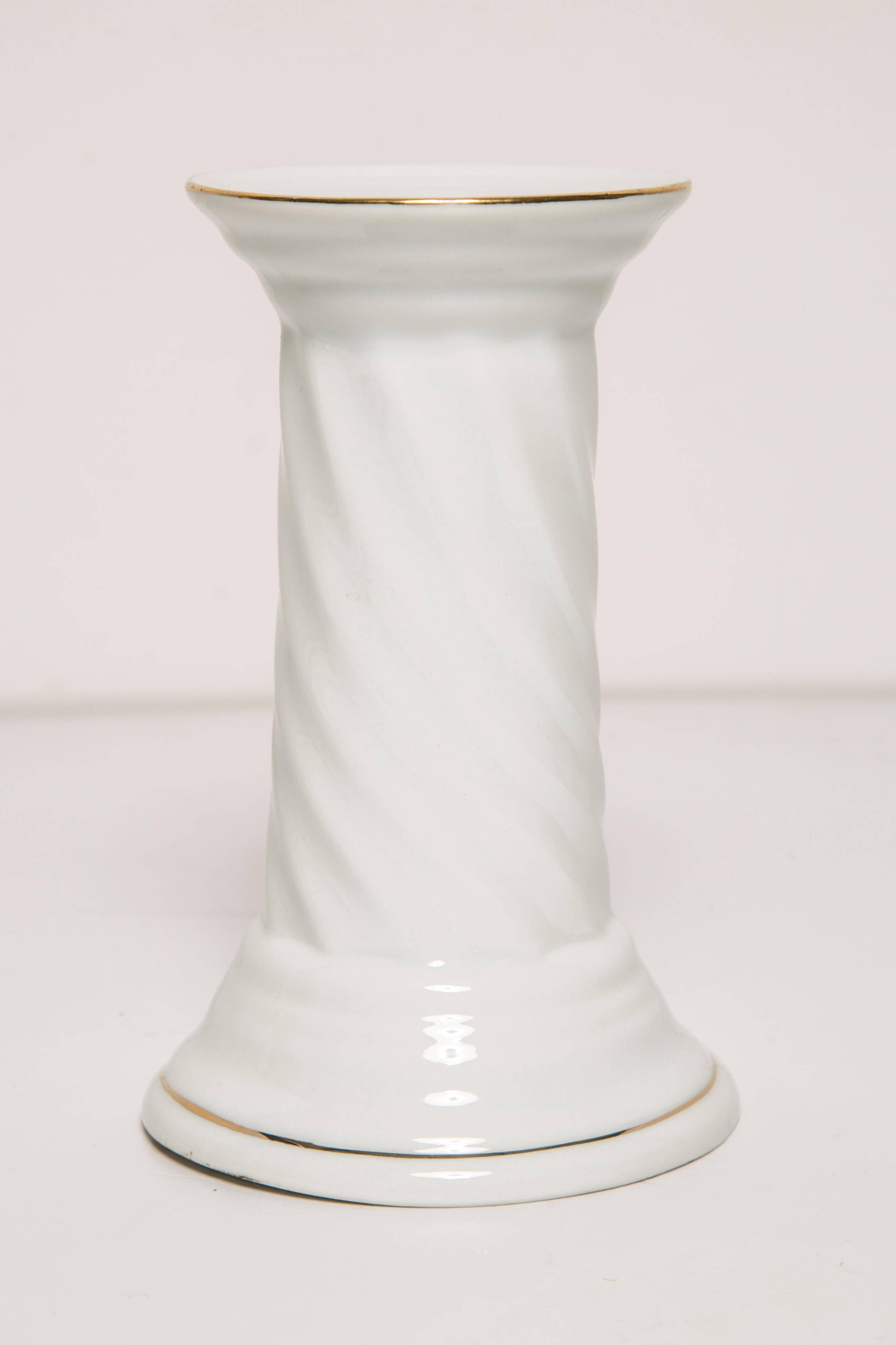 White ceramic chandelier from the mid-20th century, France, 1960s.