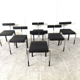 Post modern italian dining chairs, set of 6, 1980s