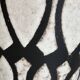 Black and white geometric ceramic planter