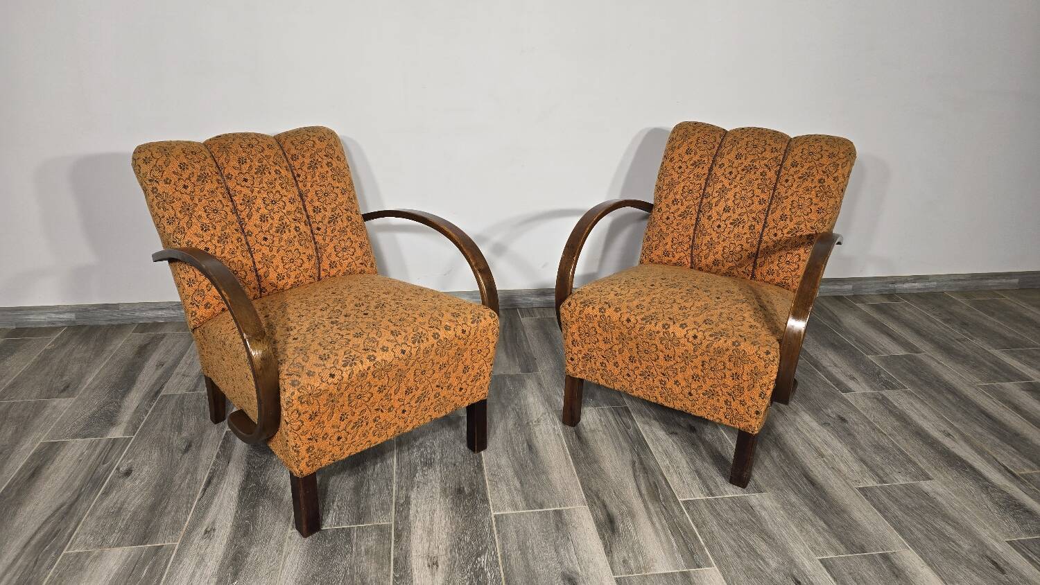 Set of Vintage Armchairs by Jindrich Halabala, 1940s